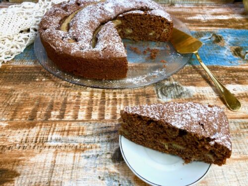 Torta facile con banane e cioccolato